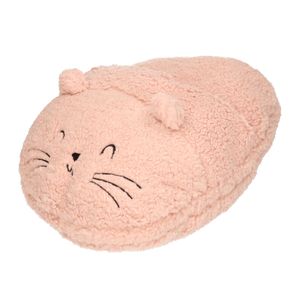 Grote voetenwarmer pantoffel/slof muis oud roze one size 30 x 27 cm One size  -
