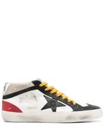 Golden Goose baskets Mid-Star en cuir - Blanc