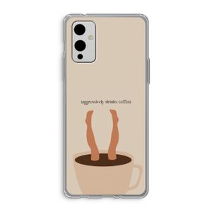 Aggressively drinks coffee: OnePlus 9 Transparant Hoesje
