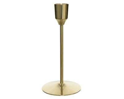 Kandelaar messing d7h15.5 cm goud - Decoris