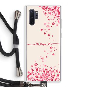 Hartjes en kusjes: Samsung Galaxy Note 10 Plus Transparant Hoesje met koord