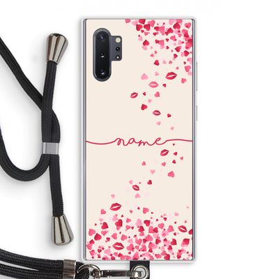 Hartjes en kusjes: Samsung Galaxy Note 10 Plus Transparant Hoesje met koord