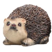 Egel tuin beeldje - voor binnen/buiten - 10 x 7 x 6 cm - dieren tuinbeelden - snuitje omhoog