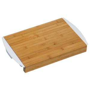 Snijplank - 25 x 41 cm - bamboe hout - met opvangbakken - Verhoogde 2-in-1 snijplank