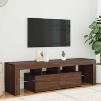 Tv-meubel LED-verlichting 140x36,5x40 cm bruin eikenkleur