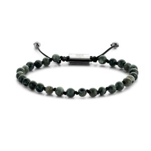 Frank 1967 7FB 0367 Armband Beads natuursteen donkergroen 4 mm
