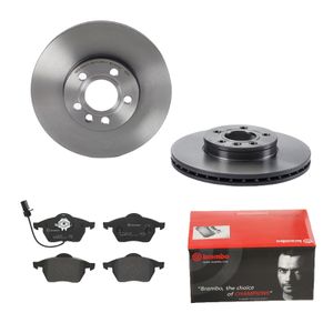 Remmenset, remschijf BREMBO, Remschijftype: Binnen geventileerd, Inbouwplaats: Vooras, u.a. für VW, Ford, Seat