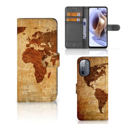 Motorola Moto G31 | G41 | Flip Cover | Wereldkaart