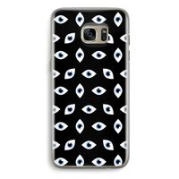 Eyes pattern: Samsung Galaxy S7 Edge Transparant Hoesje