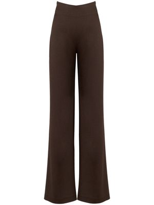 Silvia Tcherassi pantalon droit Palermo à taille haute - Marron