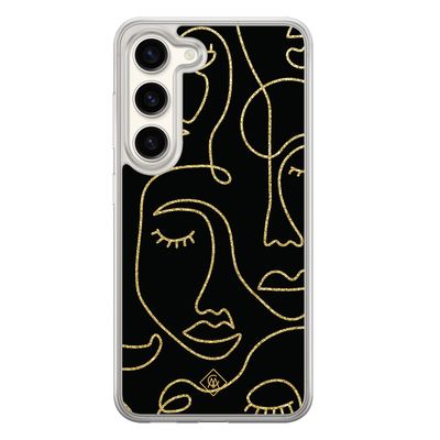 Samsung Galaxy S23 hybride hoesje - Abstract faces
