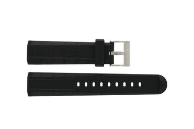 Horlogeband Nautica A16597G Rubber Zwart 22mm