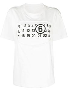 MM6 Maison Margiela t-shirt en coton à motif signature - Blanc