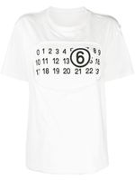 MM6 Maison Margiela t-shirt en coton à motif signature - Blanc