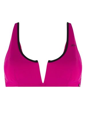 Karl Lagerfeld haut de bikini bandeau Karl DNA - Violet
