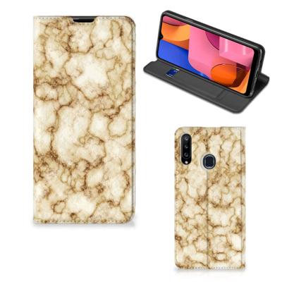 Samsung Galaxy A20s | Standcase | Marmer Goud
