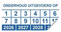 Keuringssticker onderhoud uitgevoerd op rechthoek 50 x 25 mm - 500 stuks (op rol)