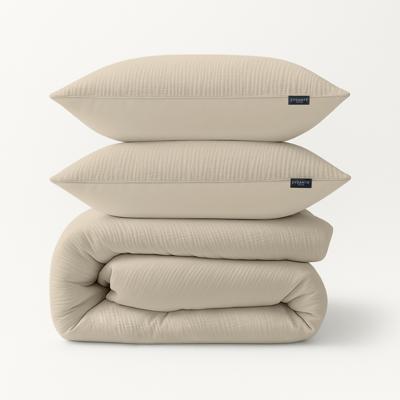 Dekbedovertrek Mousseline - Eenpersoons (140x200 cm) - Wit/ Bruin/ Taupe/ Grijs/ Roze/ Petrol/ Off-white Microvezel - Dessin: Effen - Zydante -