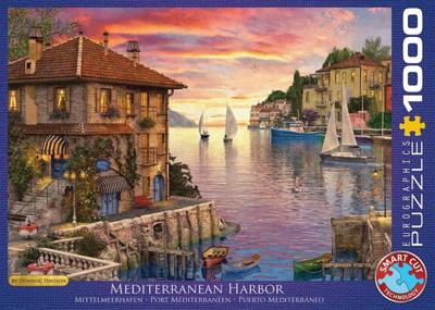Mediterranean Harbor - Dominic Davison Puzzel 1000 Stukjes