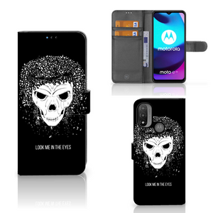 Telefoonhoesje met Naam Motorola Moto E20 | E30 | E40 Skull Hair