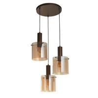 Searchlight Bruine hanglampSweden 3-lichts - 88910-3MO