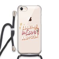 Pizza is the answer: iPhone 7 Transparant Hoesje met koord