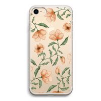 Peachy flowers: iPhone 7 Transparant Hoesje