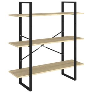 vidaXL Boekenkast 100x30x105 cm bewerkt hout sonoma eikenkleurig