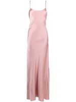 Victoria Beckham robe longue Cami en satin à dos ouvert - Rose - thumbnail