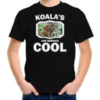 Dieren koala t-shirt zwart kinderen - koalas are cool shirt jongens en meisjes XL (158-164)  -