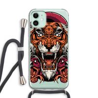 Tiger and Rattlesnakes: iPhone 11 Transparant Hoesje met koord