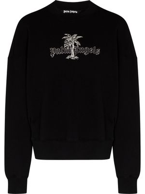 Palm Angels sweat à logo brodé - Noir