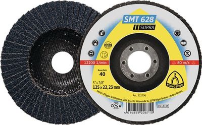 Klingspor Lamellenschuurschijf | d. 115 mm korreling 60 plat | RVS zirkoniumkorund | 10 stuks - 322792 322792