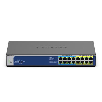 Netgear 16-Port Gigabit Ethernet Unmanaged Ultra60 PoE++ Switch (GS516UP) Switch Grijs