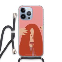 Woke up like this: iPhone 13 Pro Transparant Hoesje met koord