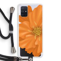 Orange Ellila flower: Samsung Galaxy A71 Transparant Hoesje met koord