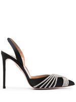 Aquazzura escarpins ornés de cristal à talon 115 mm - Noir