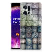 Silicone Back Cover OPPO Find X5 Spijkerbroeken