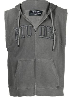Études Studio hoodie en coton biologique à logo brodé - Noir
