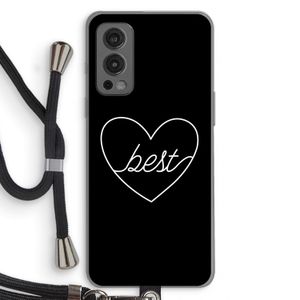 Best heart black: OnePlus Nord 2 5G Transparant Hoesje met koord