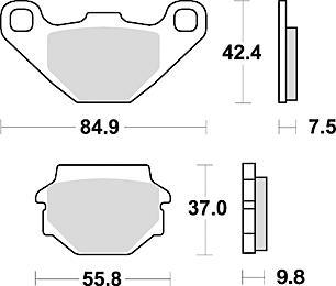 TRW Brake pad mcb 523 organic standard