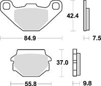 TRW Brake pad mcb 523 organic standard