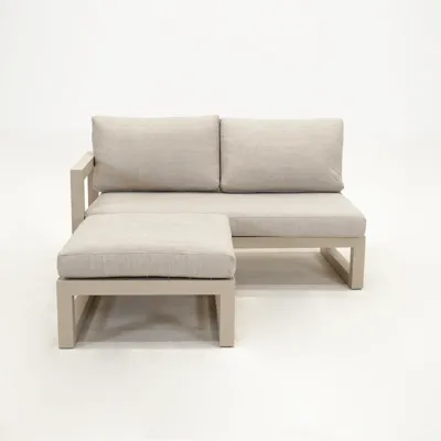 Grosso 2-zits bank R+ hocker beige