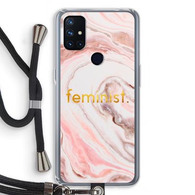 Feminist: OnePlus Nord N10 5G Transparant Hoesje met koord