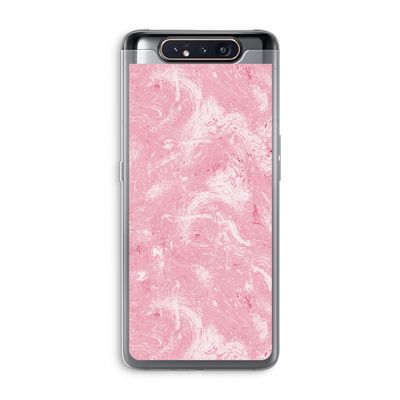 Abstract Painting Pink: Samsung Galaxy A80 Transparant Hoesje