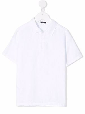 Il Gufo polo en lin à manches courtes - Blanc
