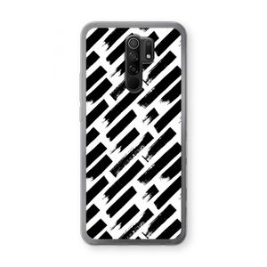 Zwarte vegen: Xiaomi Redmi 9 Transparant Hoesje