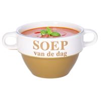 Soepkommen - Soep van de dag - keramiek - D12 x H8 cm - Cappuccino bruin - Stapelbaar