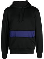 Comme des Garçons Homme Deux hoodie en coton à détails rayés - Noir - thumbnail