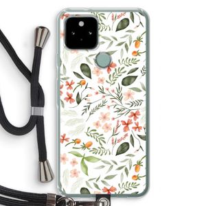 Sweet little flowers: Pixel 5 Transparant Hoesje met koord